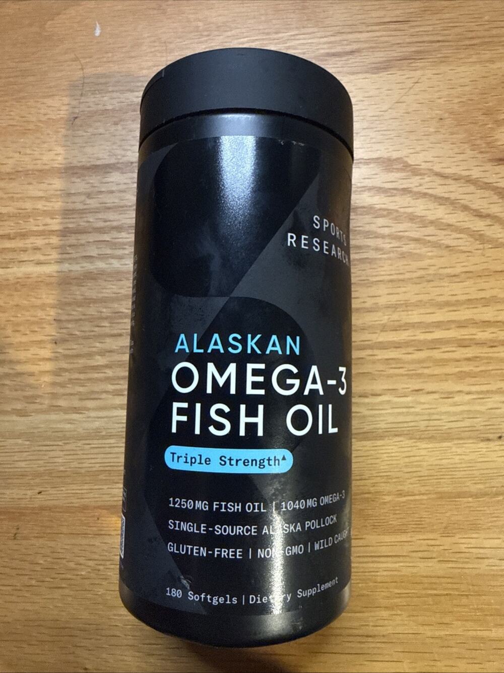 Triple Strength Omega 3 Fish Oil Burpless Supplement EPA DHA Fatty Acids 180 ct